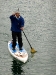 Einsamer Paddler auf dem See