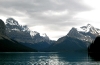 Mit dem Boot auf dem Lake Maligne