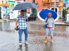 Hochwasser auf den Straßen in Naxos